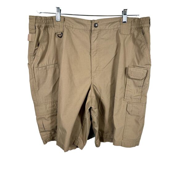 5.11 Tactical Series Men's Size 42 Tan Ripstop Utility Multi Pocket Cargo Shorts - Picture 1 of 11